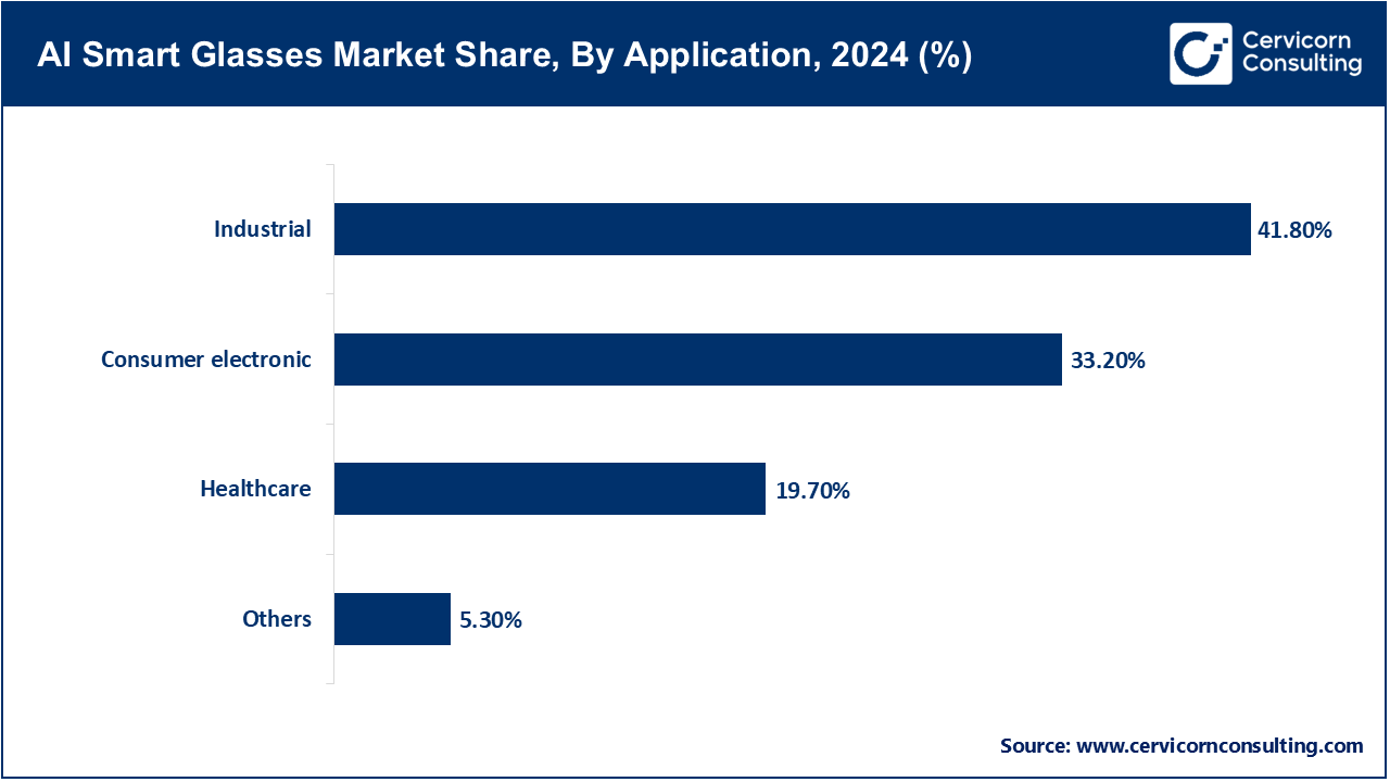 AI Smart Glasses Market Share, By Application, 2024 (%)