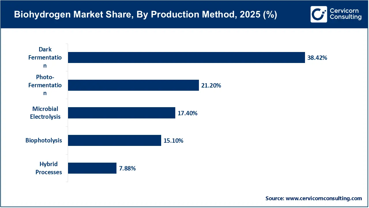 Biohydrogen Market Share, By Production Method, 2025 (%)